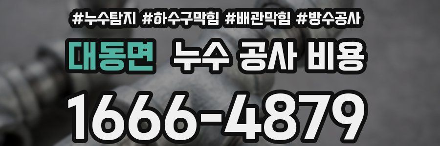 대동면 누수 공사 비용