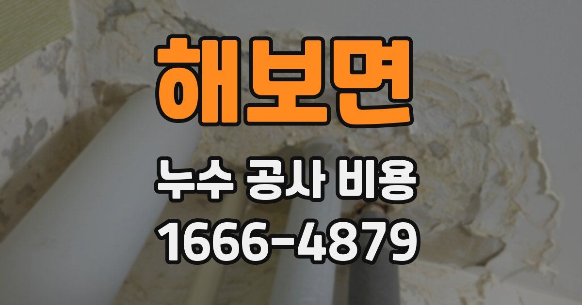 해보면 누수 공사 비용