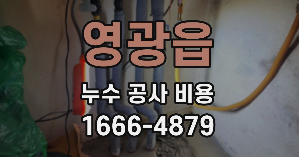 영광읍 누수 공사 비용