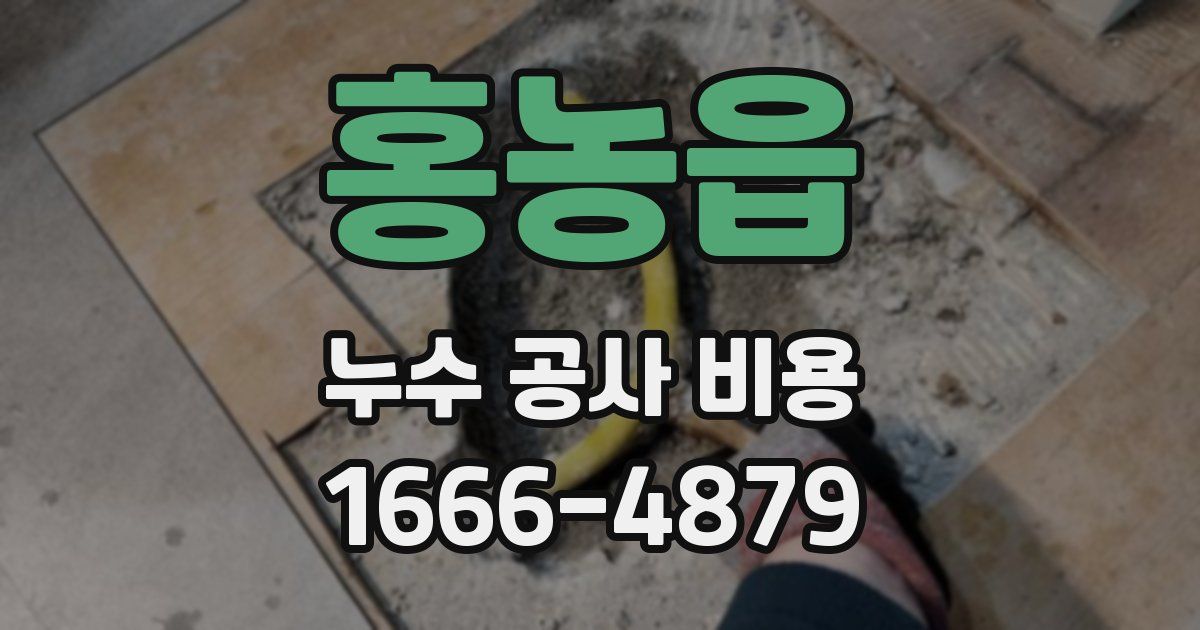 홍농읍 누수 공사 비용