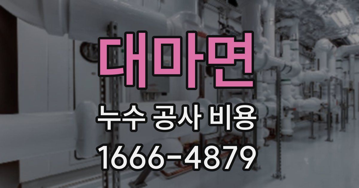 대마면 누수 공사 비용