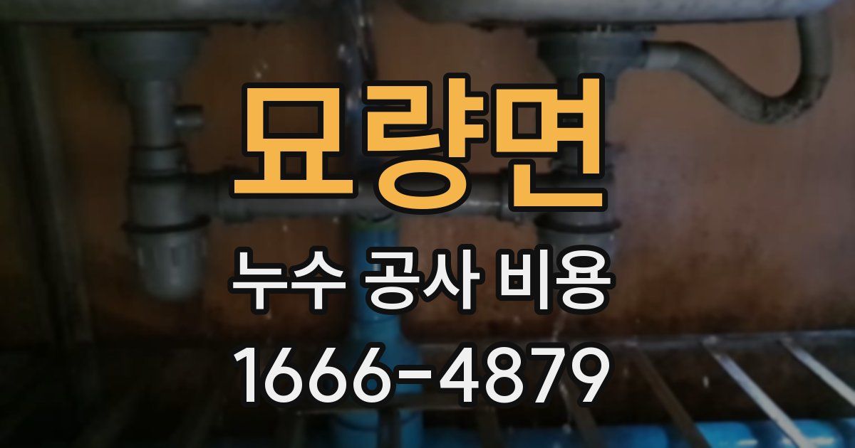 묘량면 누수 공사 비용