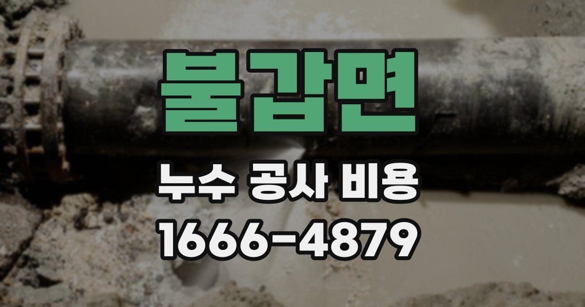 불갑면 누수 공사 비용