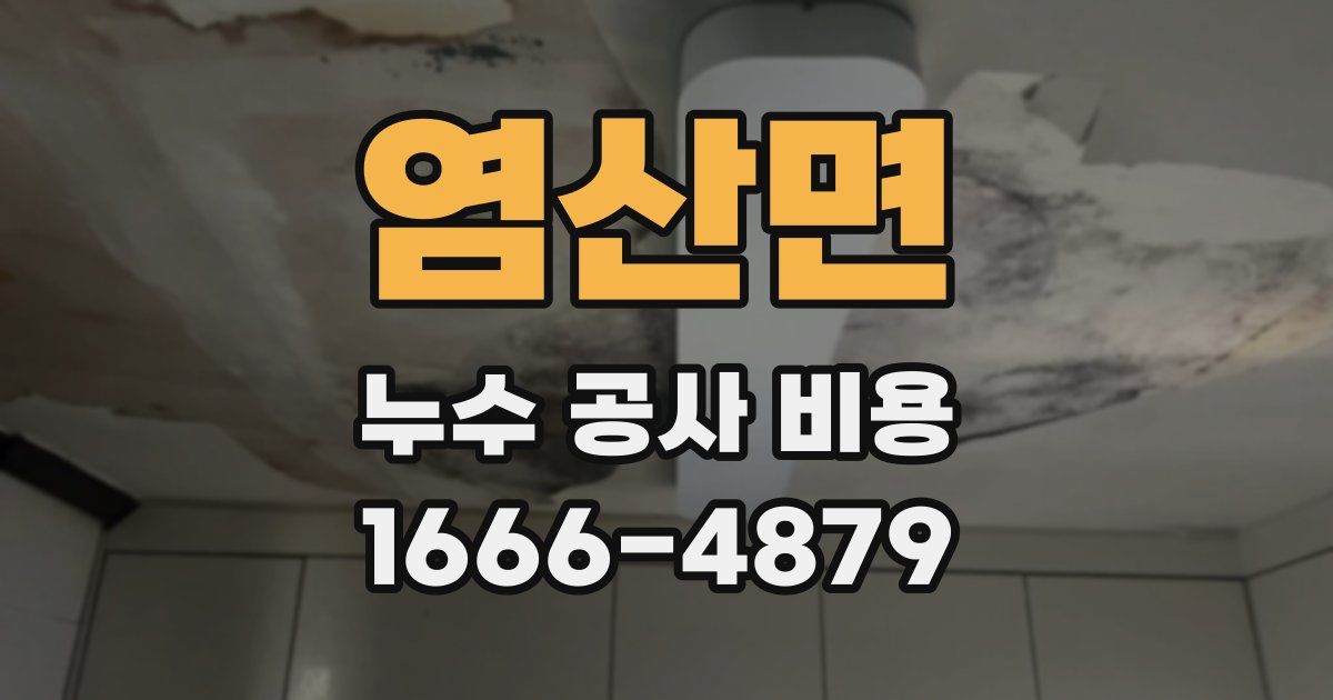 염산면 누수 공사 비용
