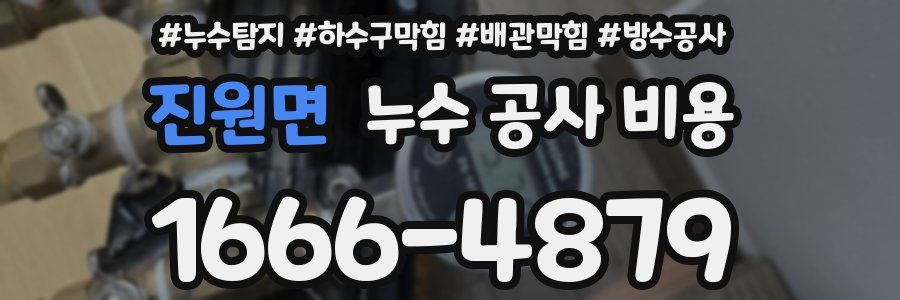 진원면 누수 공사 비용