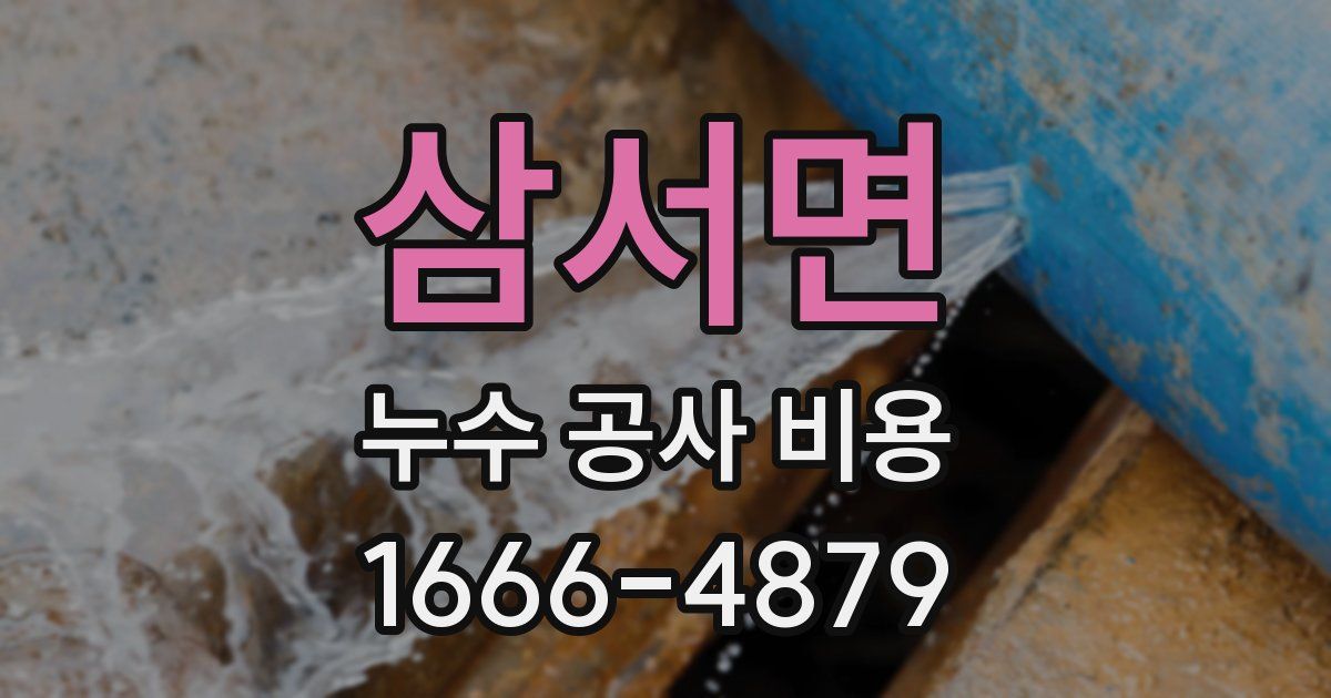 삼서면 누수 공사 비용
