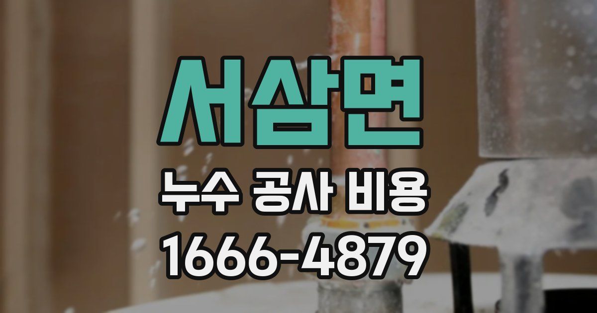서삼면 누수 공사 비용