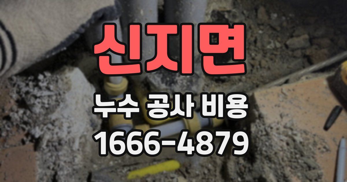 신지면 누수 공사 비용
