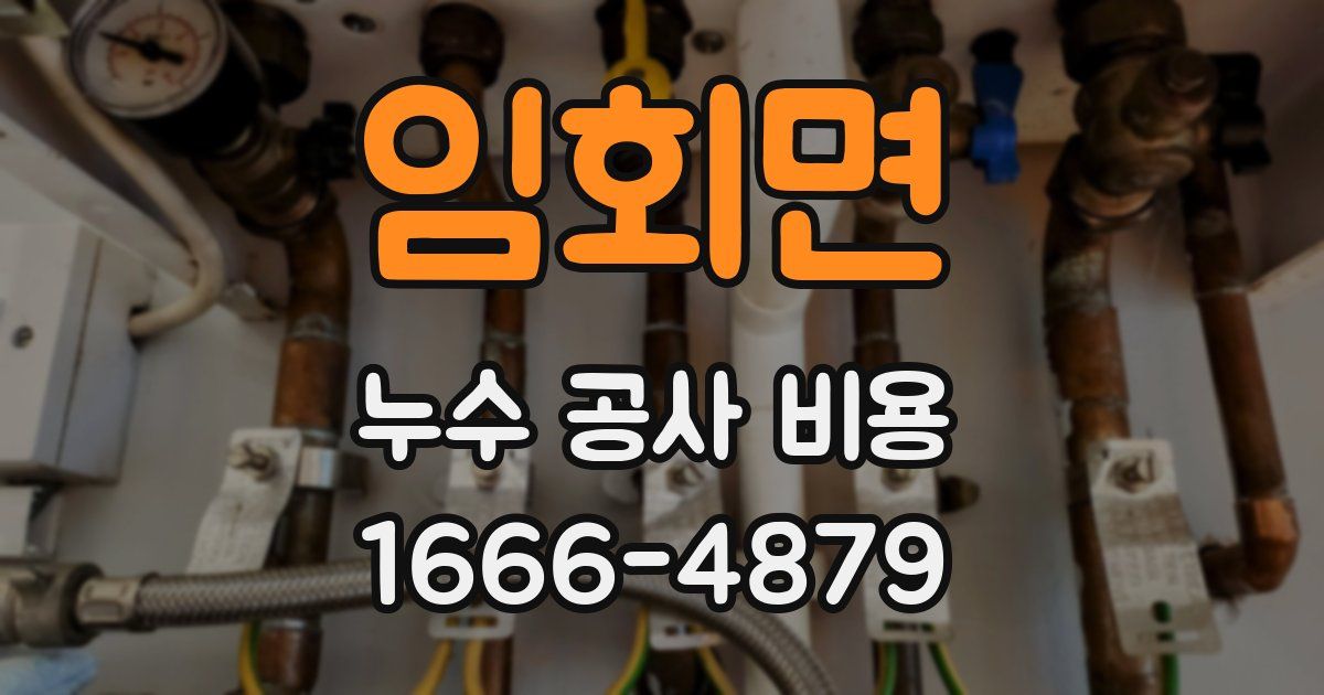 임회면 누수 공사 비용