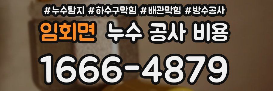 임회면 누수 공사 비용