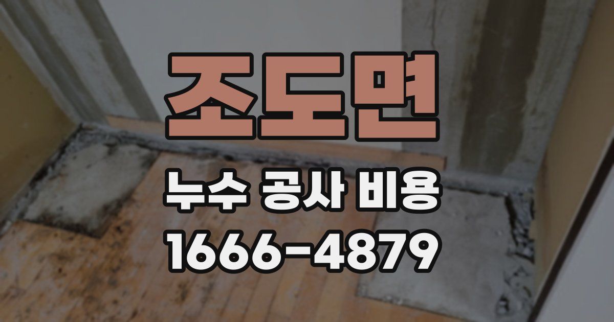 조도면 누수 공사 비용
