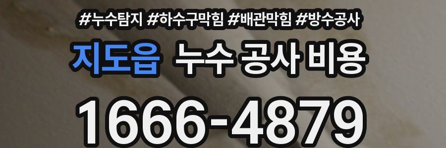 지도읍 누수 공사 비용