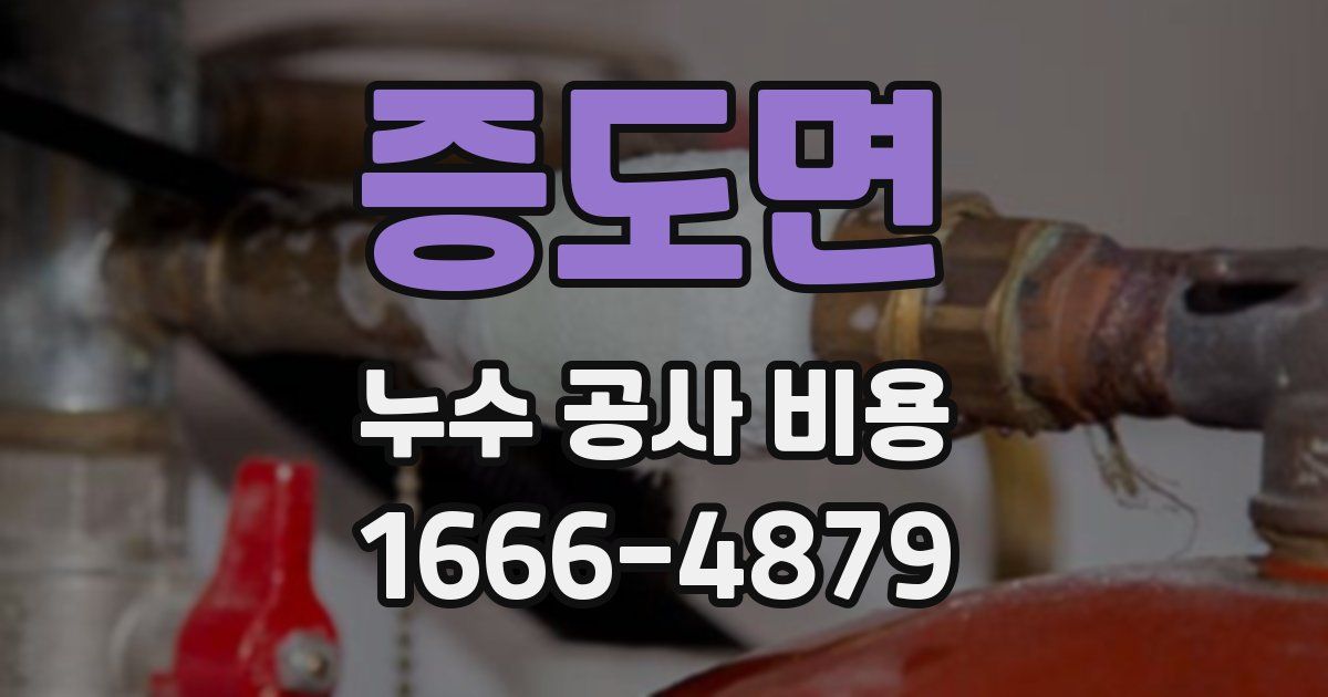 증도면 누수 공사 비용