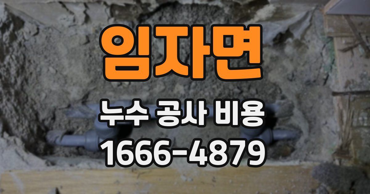 임자면 누수 공사 비용