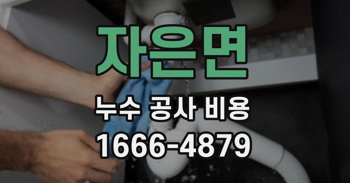 자은면 누수 공사 비용
