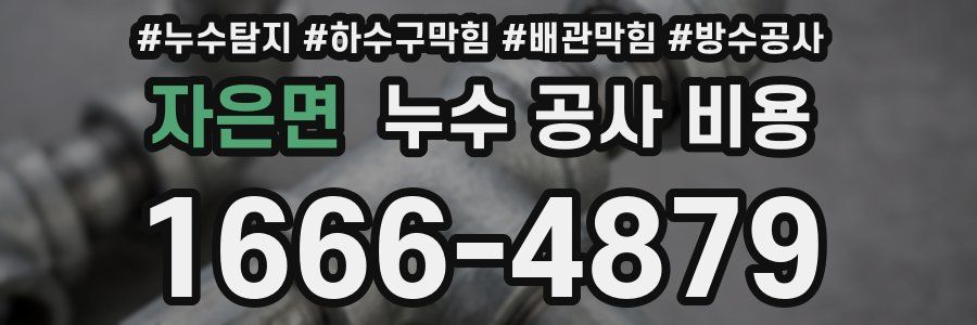 자은면 누수 공사 비용