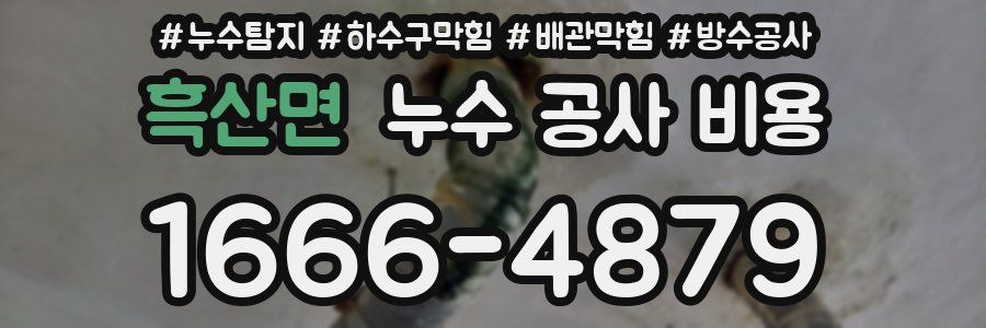 흑산면 누수 공사 비용