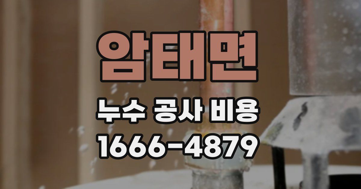암태면 누수 공사 비용