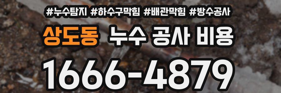 상도동 누수 공사 비용