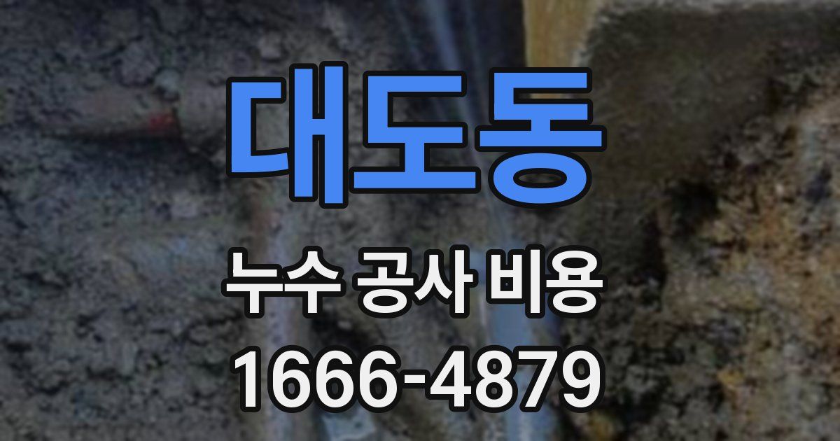 대도동 누수 공사 비용