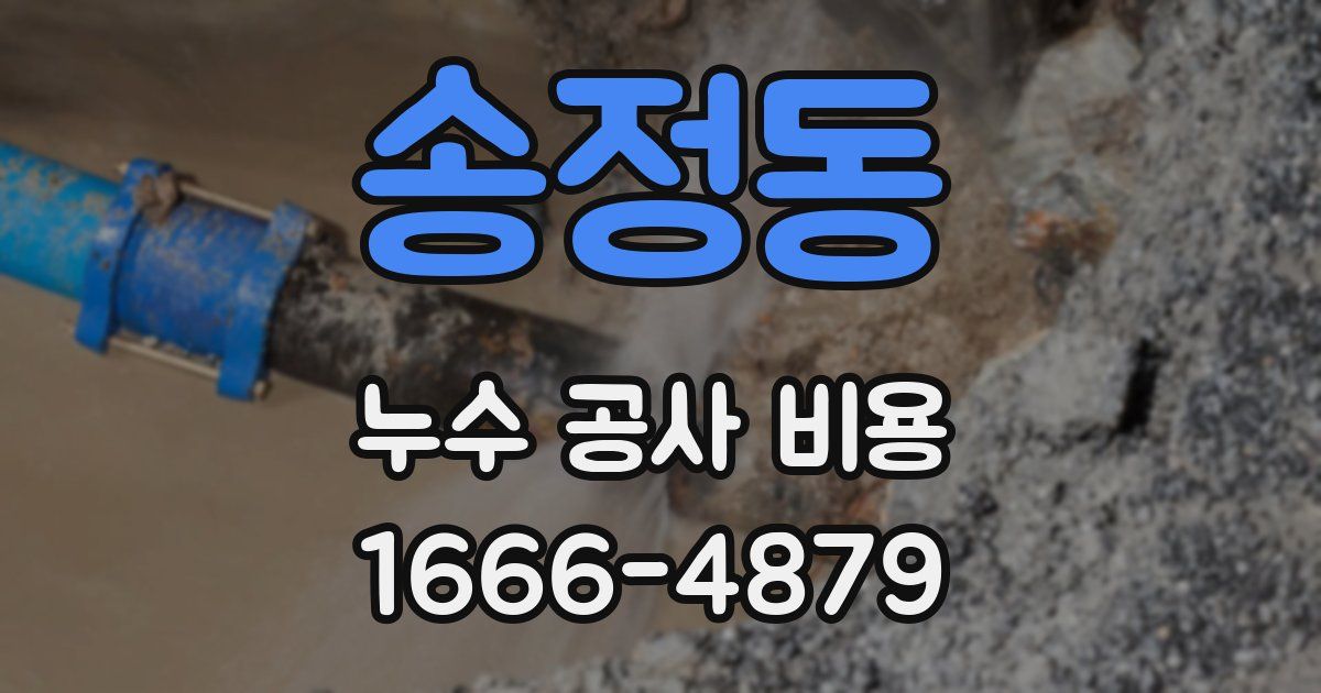 송정동 누수 공사 비용