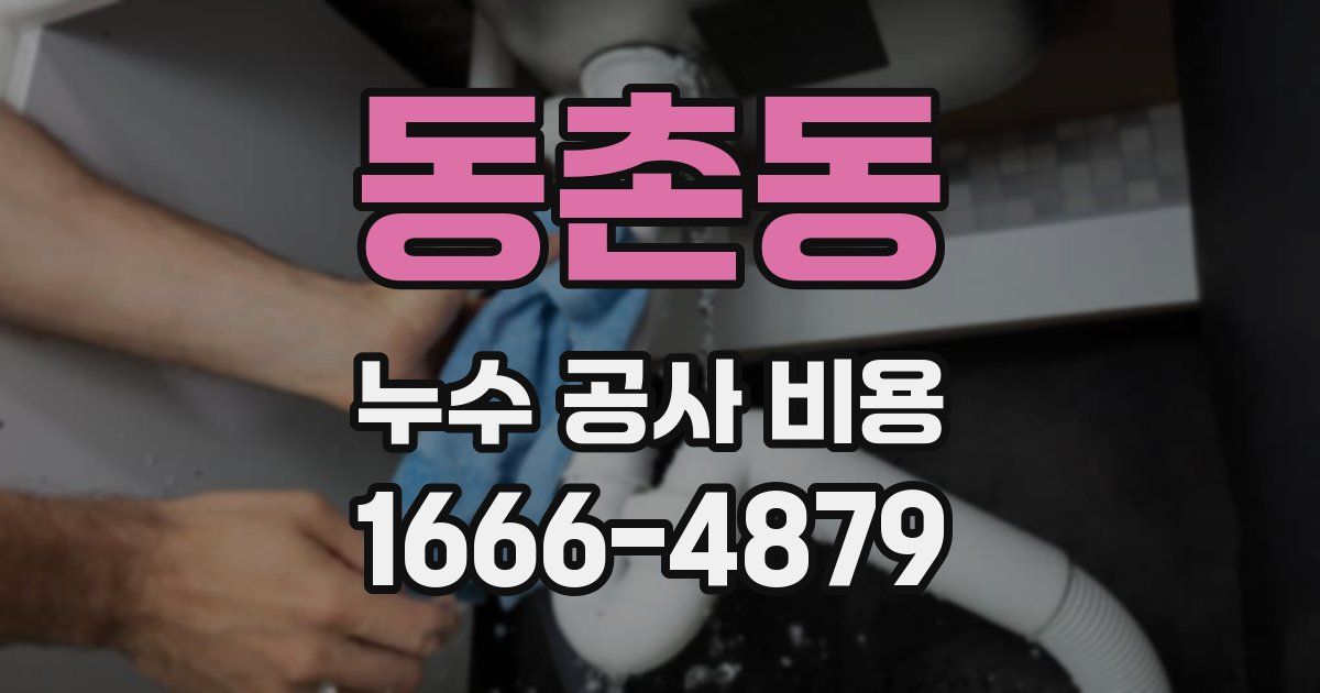 동촌동 누수 공사 비용
