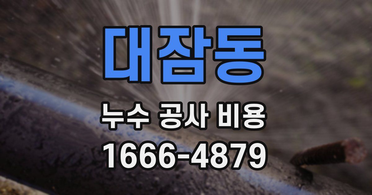 대잠동 누수 공사 비용