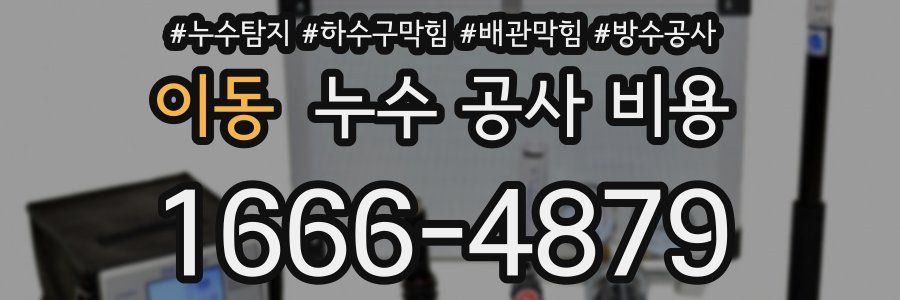이동 누수 공사 비용