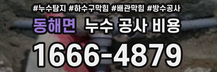 동해면 누수 공사 비용