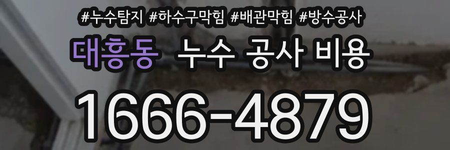 대흥동 누수 공사 비용