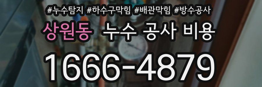 상원동 누수 공사 비용