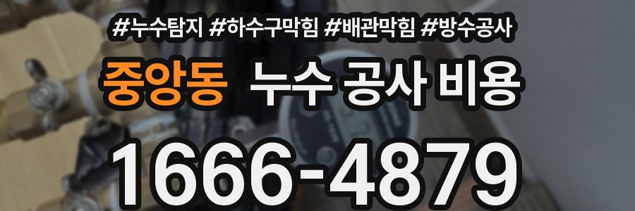 중앙동 누수 공사 비용
