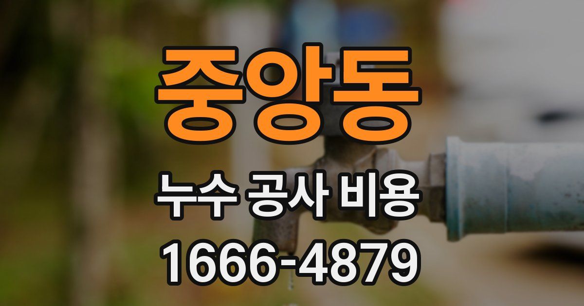 중앙동 누수 공사 비용