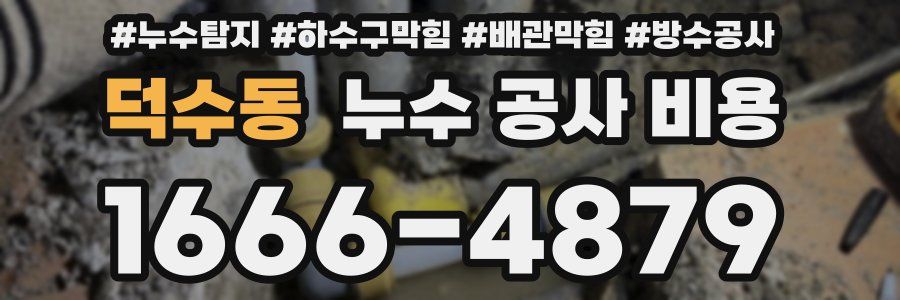 덕수동 누수 공사 비용