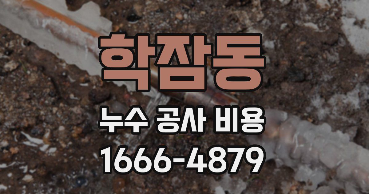 학잠동 누수 공사 비용