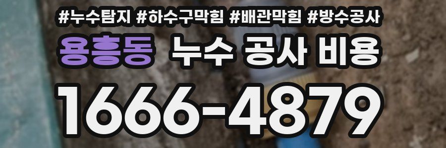 용흥동 누수 공사 비용