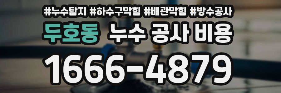 두호동 누수 공사 비용