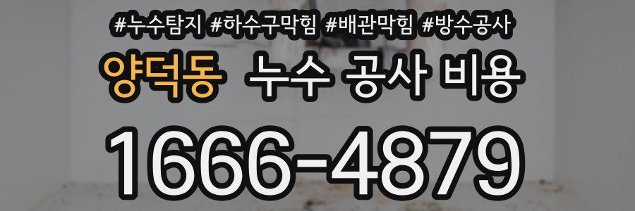 양덕동 누수 공사 비용
