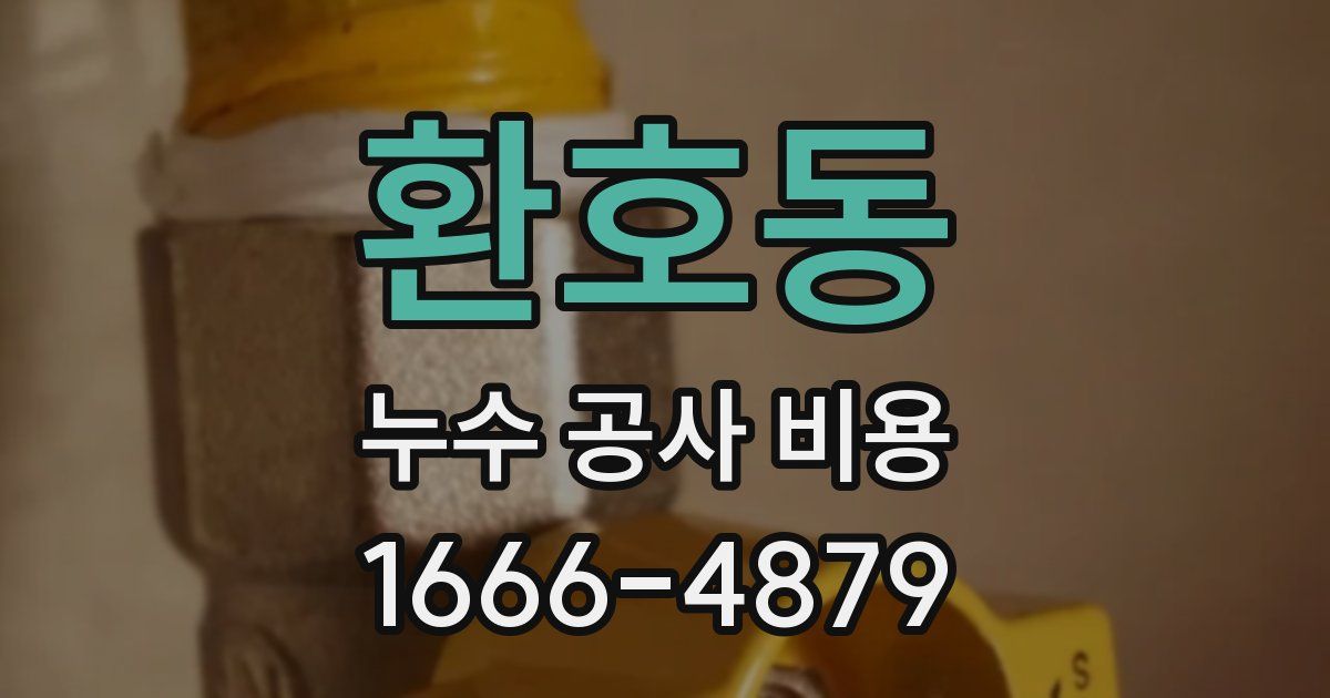 환호동 누수 공사 비용