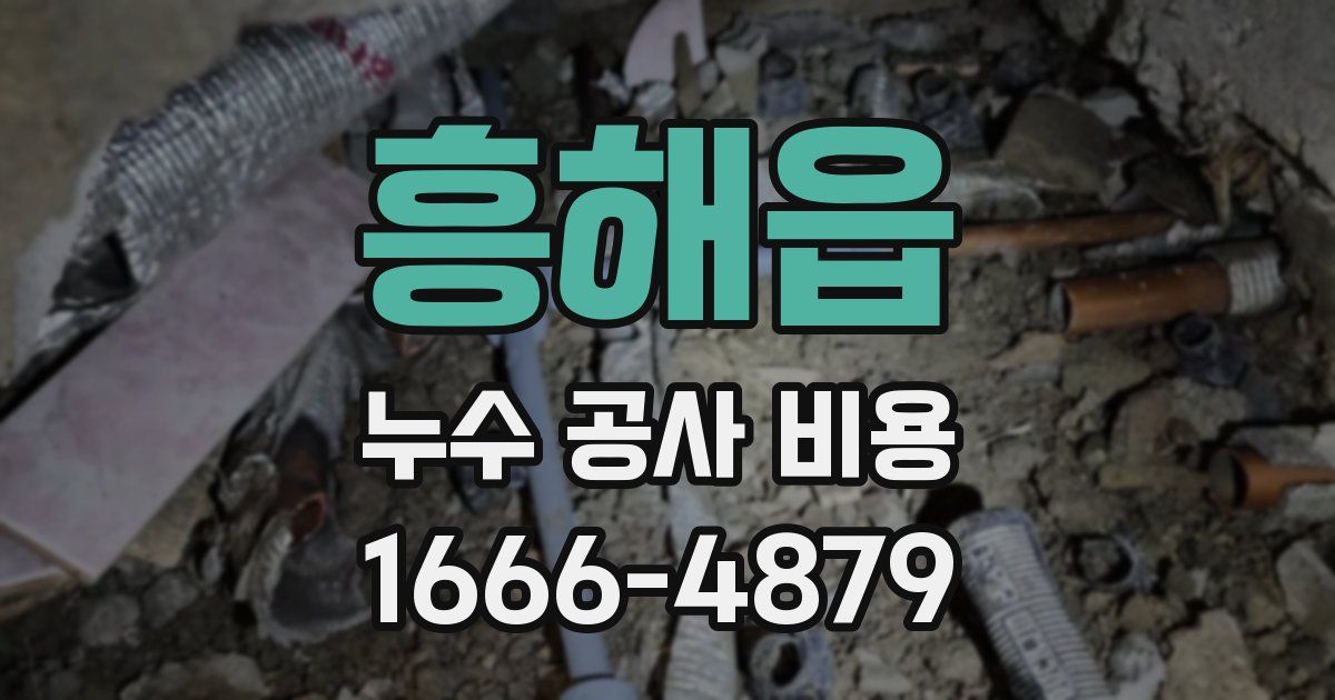 흥해읍 누수 공사 비용