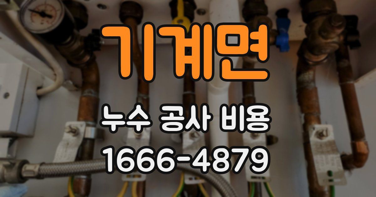 기계면 누수 공사 비용