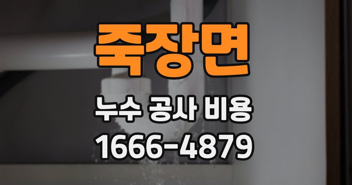죽장면 누수 공사 비용