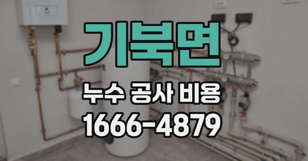 기북면 누수 공사 비용