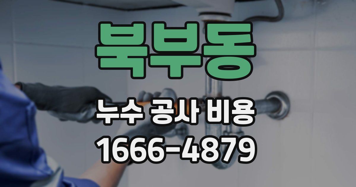 북부동 누수 공사 비용