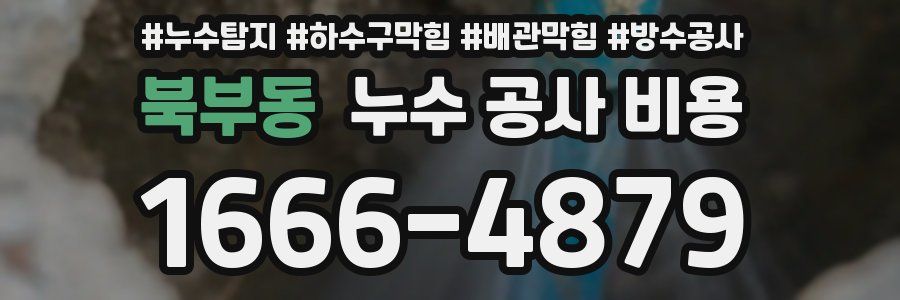 북부동 누수 공사 비용