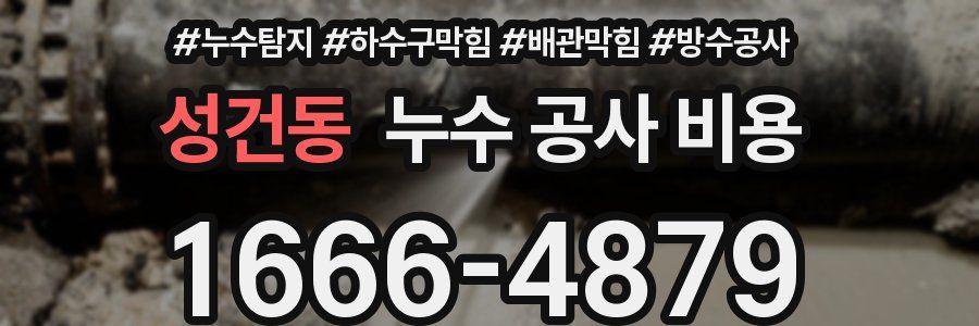 성건동 누수 공사 비용