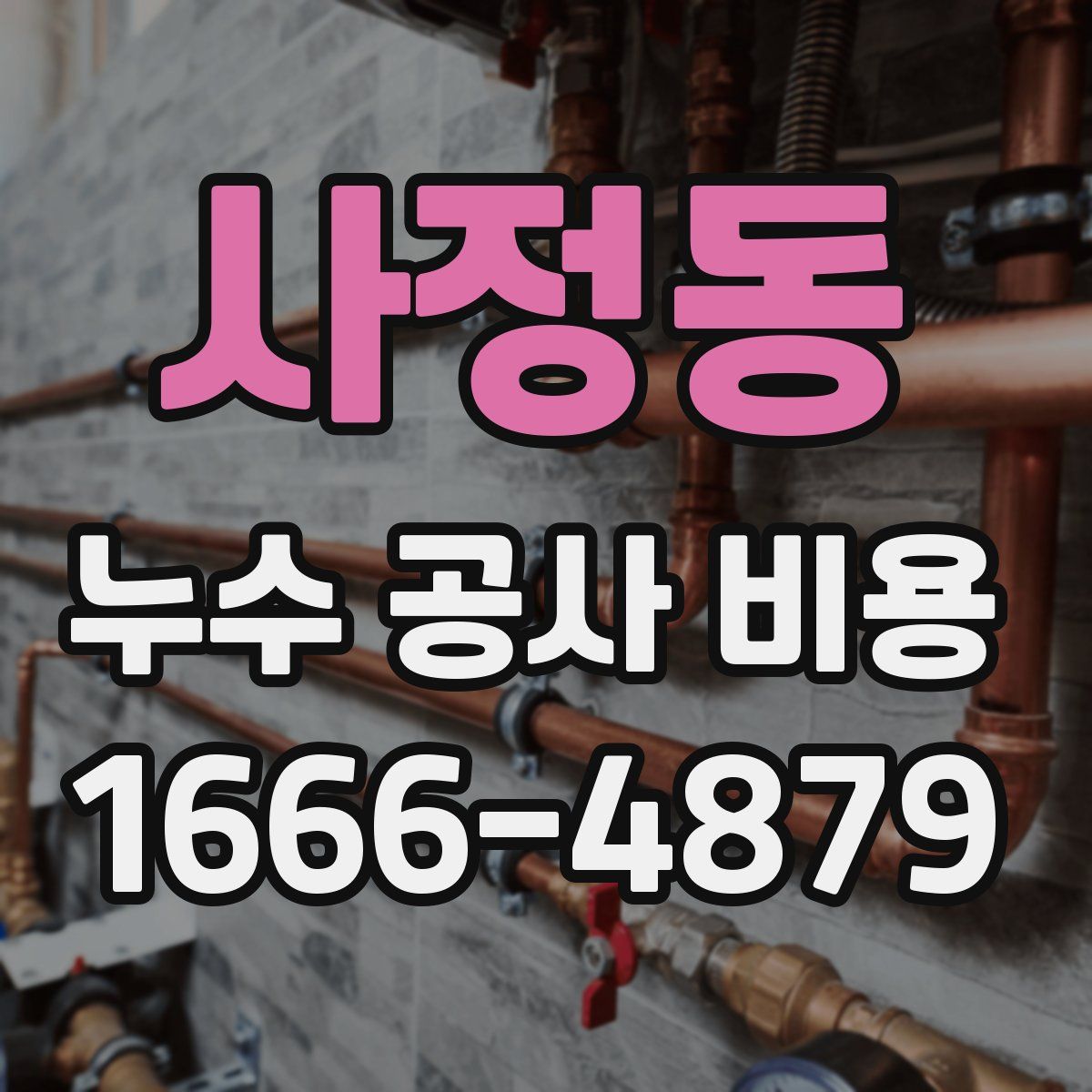 사정동 누수 공사 비용