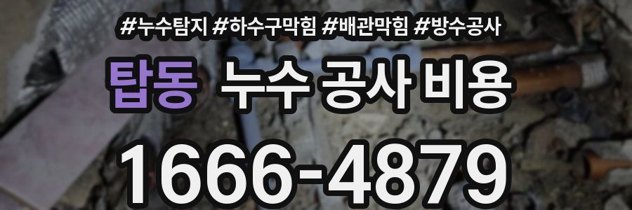 탑동 누수 공사 비용