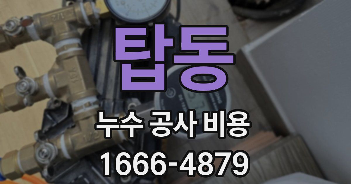 탑동 누수 공사 비용