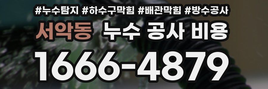 서악동 누수 공사 비용